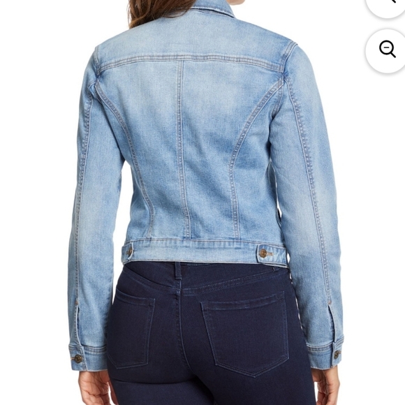 Social Standard By Sanctuary Denim Jacket Strerchy Sz Medium - Picture 3 of 10